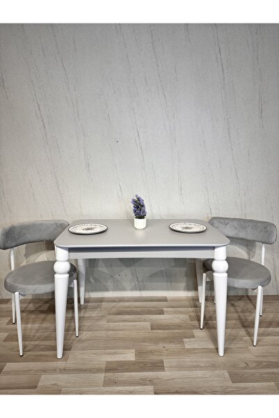 SÇ MASSAN 70 x 110 Mutfak Masası Gri MDF Sabit Yemek Masası Salon Masası