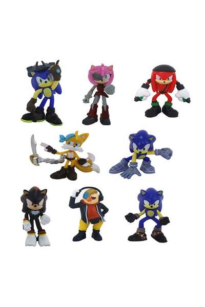 SONIC THE HEDGEHOG SONIC Figure Deluxe 2.5-Inches, 8-in-1 Pack, Assorted 1 Piece (Style & Color May Vary) | Collectible