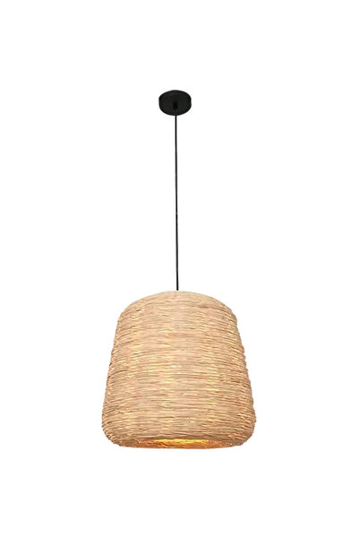HAMER 50cm Bamboo Pendant Lamp, Elegant Chandelier with a Natural Touch