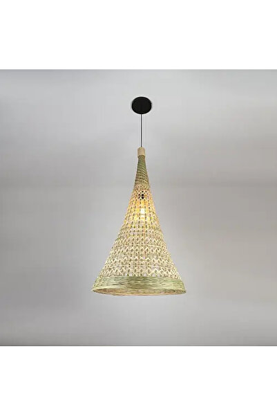 HAMER Single straw pendant lamp E27 diameter 45cm, elegant chandelier with a natural touch