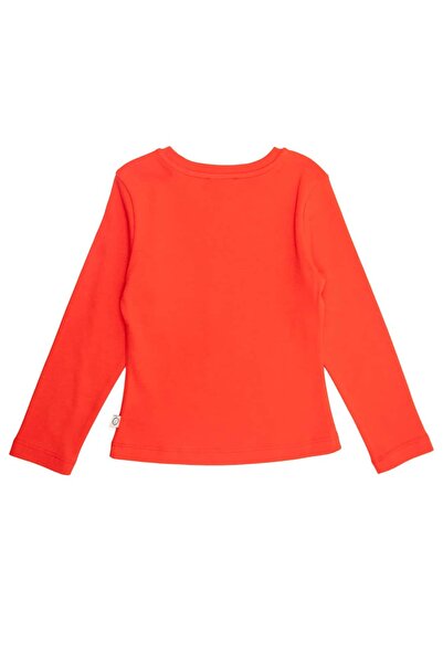Ozmoz By Mukadder Özden Organic Red Spring Girl's Long Sleeve Tshirt