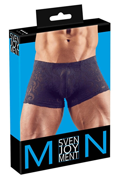 Other Svenjoyment - Pantaloni scurți boxer din plasă cu model pentru bărbați,...