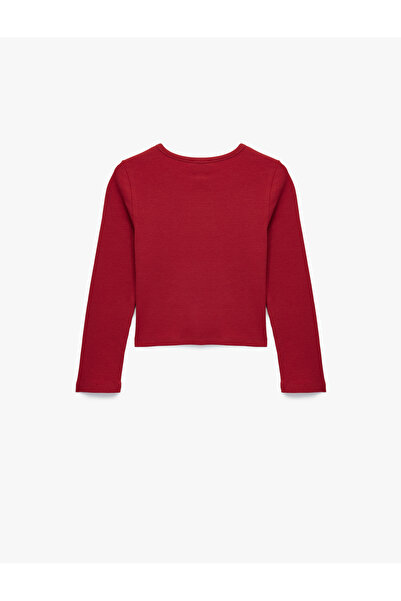 Koton Cotton Printed Crew Neck Long Sleeve T-Shirt