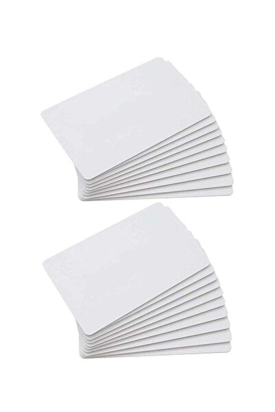 RUBIK Blank Plastic ID Cards Set 20 Pieces 125 kHz CE T5577/T5200 White 8.5x5...