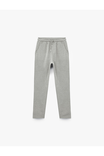 Koton Basic Sweatpants with Pockets and Lace-Up Waist