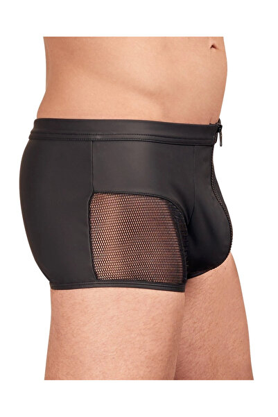 Other NEK - Sexy Matte Men's Boxer Shorts with Mesh Black Size S
