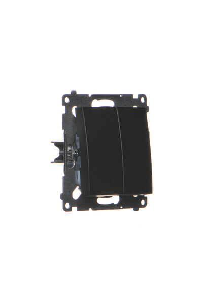 Other Double pushbutton without pictogram, 10AX 250V module, quick connectors, matt black, Simon54