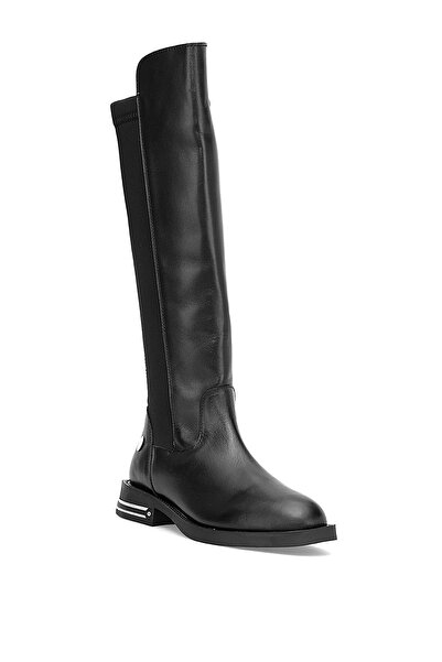 Mammamia D25Kc-2365 Women's Genuine Leather Classic Boots Black