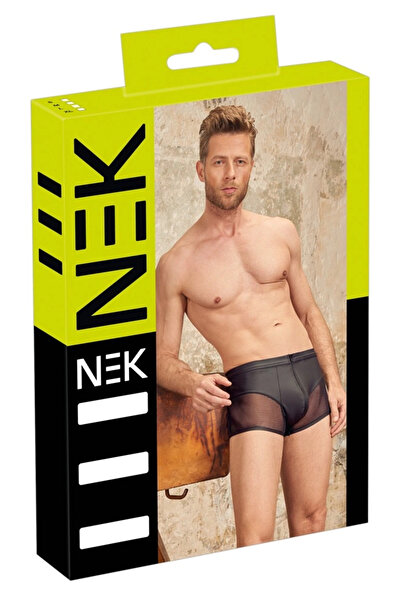 Other NEK - Sexy Matte Men's Boxer Shorts with Mesh Black Size S