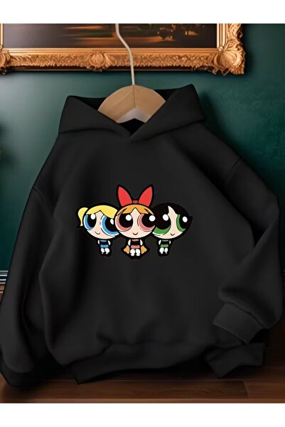 oneagılyazı Детска блуза с качулка и принт