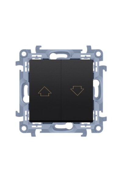 Other Roller shutter button module 10A 250V screw terminals matt black SIMON10