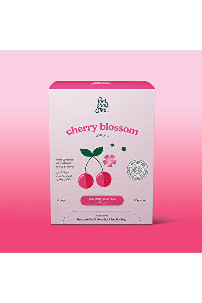 Feel Good Tea Co. Cherry Blossom Green Tea - 15 Teabags