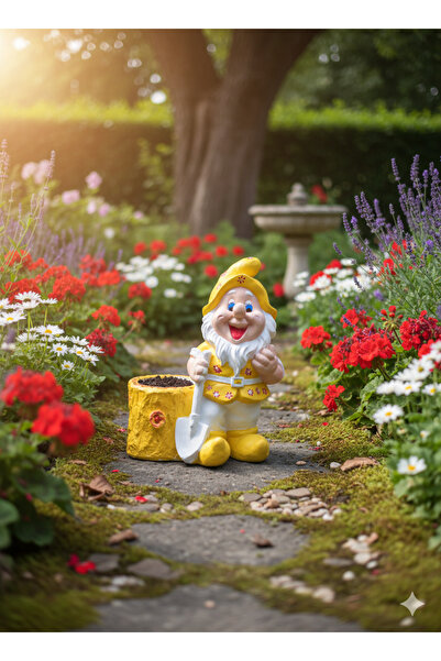 heykel Bahçe ve Ev Dekoru Alçı Cüce – El Yapımı