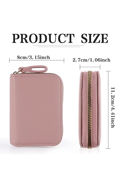 ALL PAPICKS - Women's Wallet with RFID Protection, 11 Compartments, Pink sau Green, 11.2x8x2.7cm