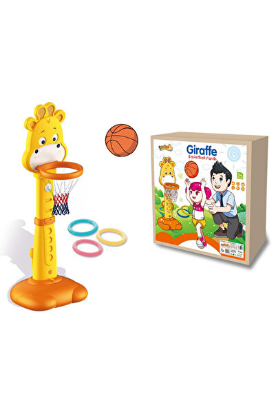 TSUMAB مجموعة ألعاب كرة السلة على شكل زرافة - لعبة رياضية قابلة للتعديل للأطف...