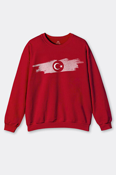 so cool Червена суитшърт с турско знаме, национален отбор по футбол, волейбол, баскетбол, полумесец и звезда