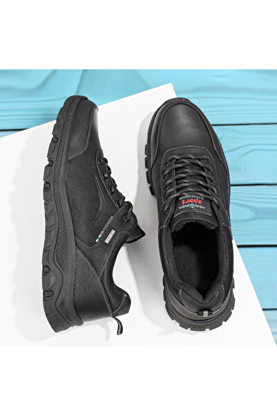 Modlet.ro Men's black lace-up sports shoes MOD11230