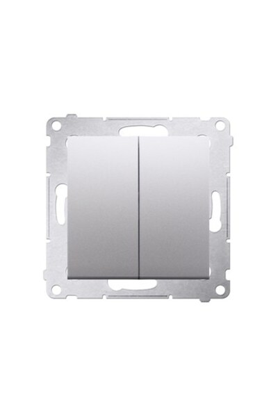 Other Double pushbutton without pictogram 10 AX matt silver Simon54