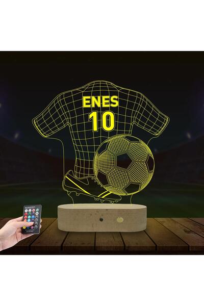 Cadouri Trend Lampă Personalizată 3D cu tematică de Football cu Crampoane și Minge de Football cu Uniformă