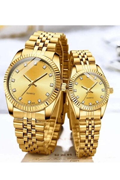 Generic Couple's waterproof watch set with high quality inspired by famous Rolex watches, classic dial