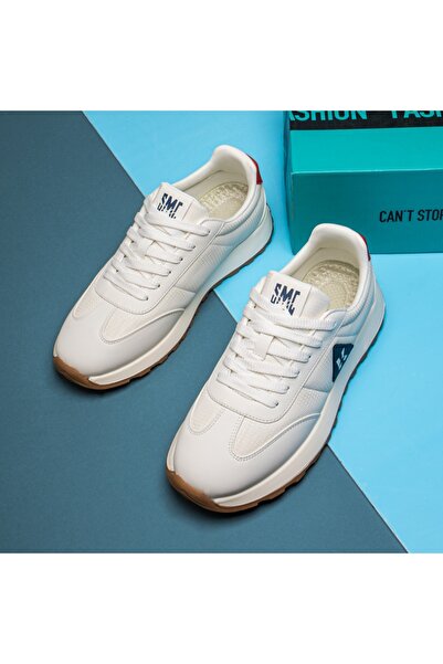 Modlet.ro Pantofi sport albi cu șireturi pentru bărbați MOD13090