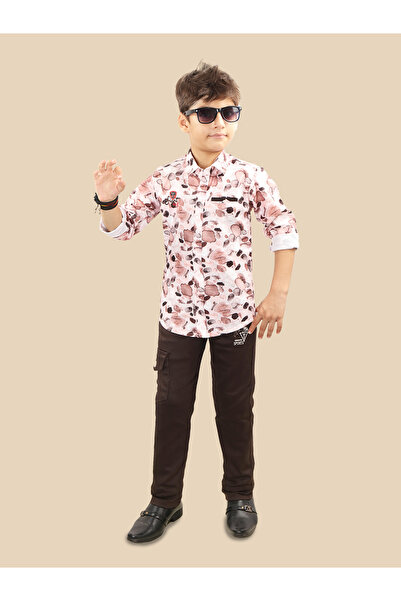 Ts Trends By Styli طقم قميص وبنطال بأزرار مطبوع