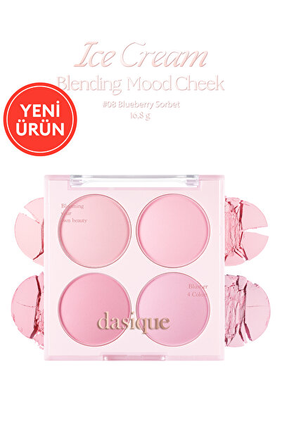dasique Karıştırılabilir Renk Tonlarına Sahip 4lü Allık Blending Mood Cheek (...