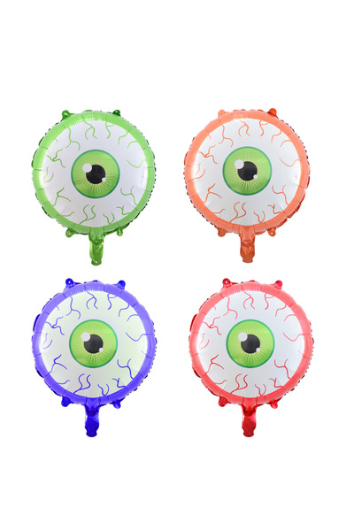 OEM Set of 4 foil balloons for Halloween decoration, Eyeball, 43 x 48 cm, LY-2439-17
