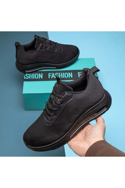 BMoD Pantofi sport negri cu șireturi din material textil pentru bărbați MOD13192