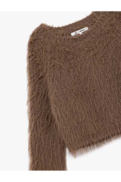 Koton Pulover crop cu mânecă lungă și decolteu rotund