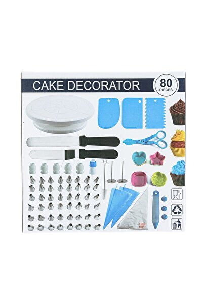 Perfect Home 80-Piece Pastry Set and Stencils for Decorating Cakes and Cookies
