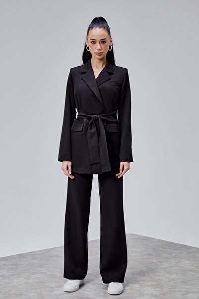 Tangül&Ali'S Moda Evi Siyah Blazer Ceket Pantolon Takım