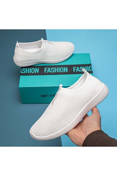 Modlet.ro Λευκές ανδρικές Εσπαντρίγιες με χαμηλή σόλα MOD13234