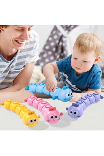 Generic لعبة دودة متحركة مضحكة 6 قطع ملونة