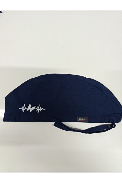 Limitless Kalp grafiği kelebekli cerrahi bone hemşire bonesi lacivert