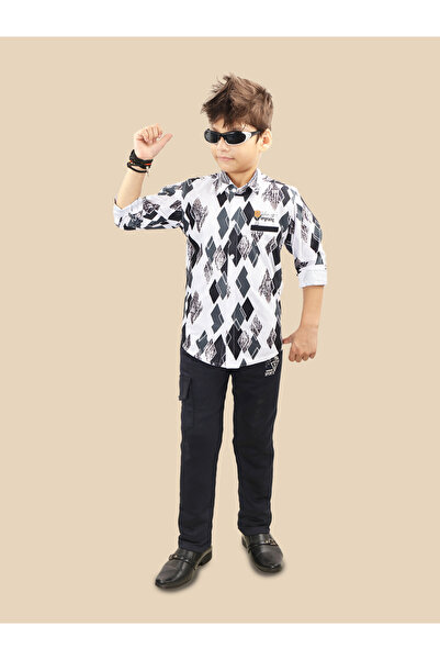 Ts Trends By Styli Printed Buttoned Shirt and Pant Set