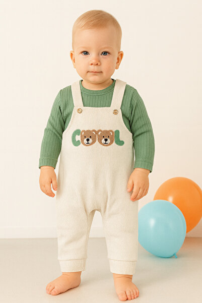 BUUFUU Baby Romper and T-Shirt Set Long Sleeve Cool Patterned