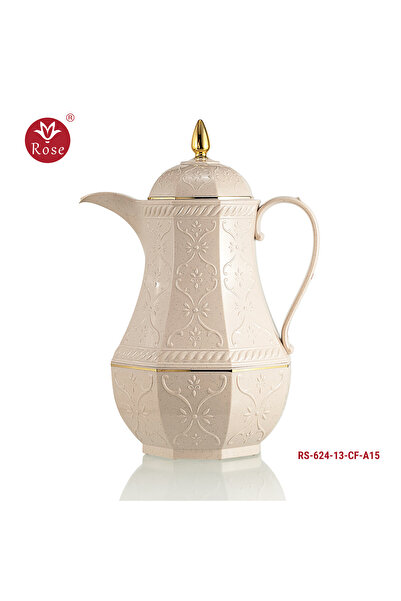 Rose Classic pattern tea and coffee thermos set consisting of 2 rose thermoses, 624 capacity (1300 ml) coffee and (1300 ml) tea