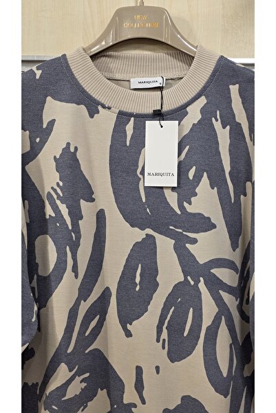 trendbysena Γυναικείο φούτερ με σχέδιο 2 νήματα με λαιμόκοψη