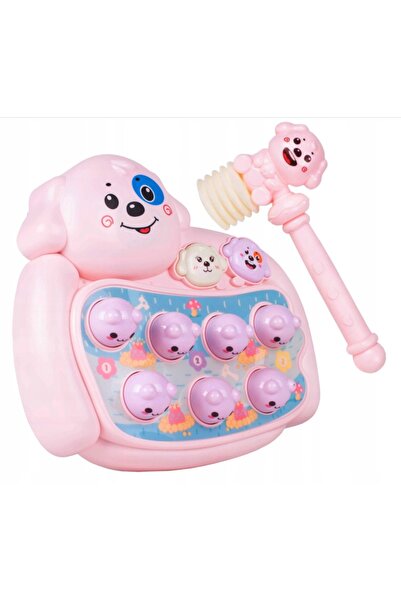 MalPlay Jucarie interactiva cu ciocanel sunete si lumini Puppy Pink