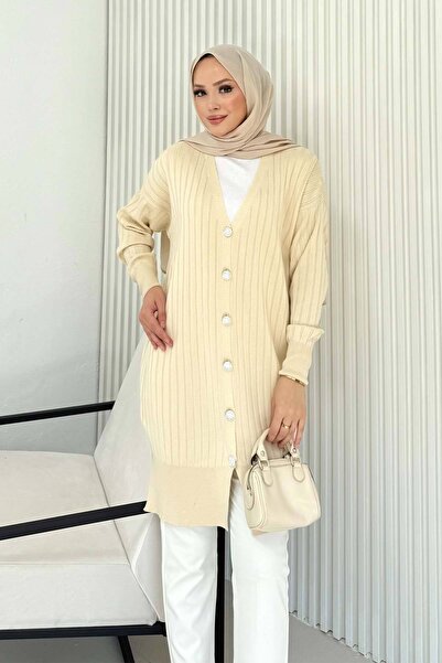 Melike Tatar Soğuk İplik Triko Hırka 70-2526