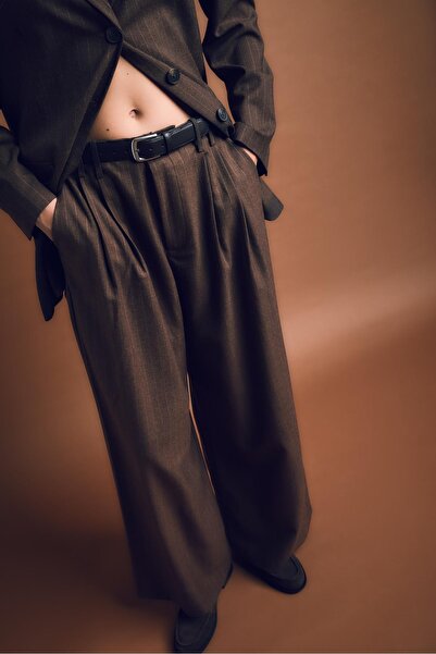 Stradivarius Pensli çizgili klasik pantolon