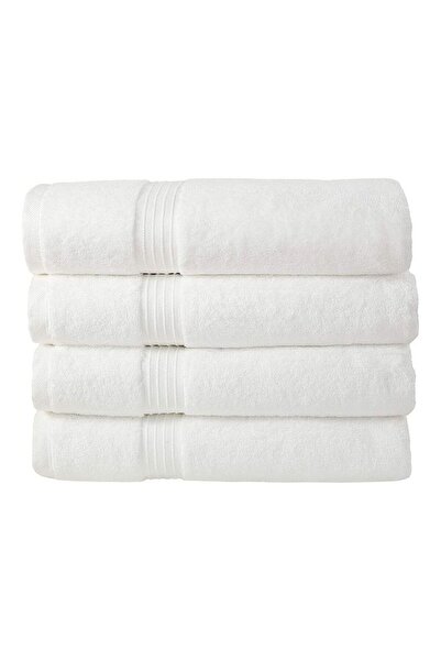 Bliss Casa 4-Piece Bath Towel Set – 100% Combed Cotton, 550 GSM, Quick Dry, White 70x140cm