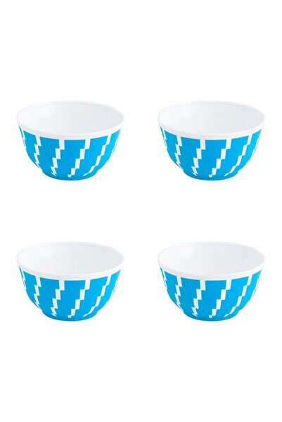 Vervo.ro pentru minți curioase Set of 4 bowls, 4 pieces, 350 ml, Plastic, Turquoise blue