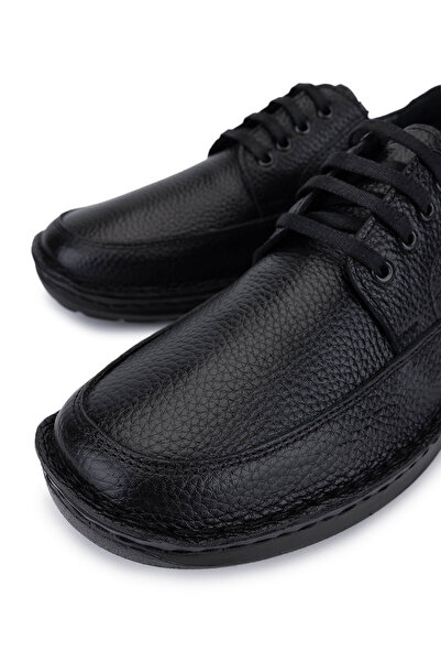 Tamer Tanca Erkek Hakiki Deri Siyah Casual Ayakkabı