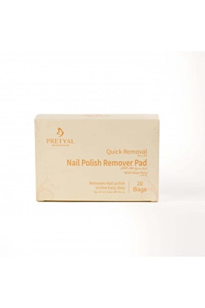 pretyal مزيل طلاء الأظافر يريتيال بفيتامين C والألوفيرا من بريتيال (منديل) 20...