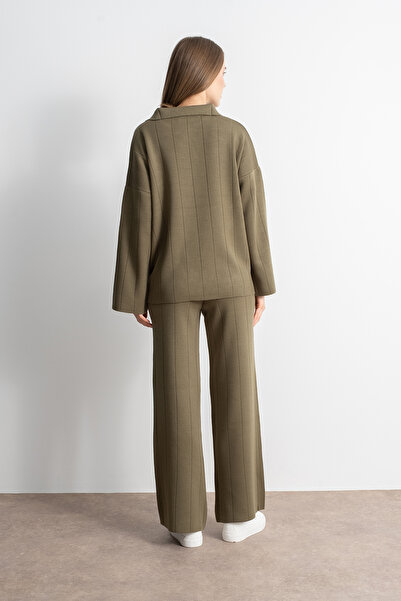 Shophia Σετ πλεκτών ενδυμάτων με λαιμόκοψη πόλο