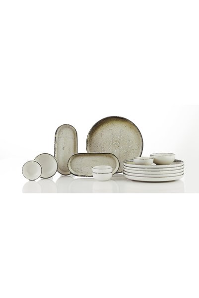 Kütahya Porselen Modern Serenova 14-Piece Breakfast Set for 6 People