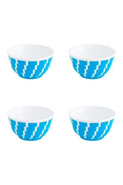 Vervo.ro pentru minți curioase Set of 4 bowls, 4 pieces, 350 ml, Plastic, Turquoise blue