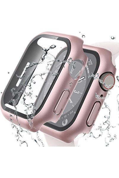 NO BRAND Pack of 2, case with screen protector compatible with Apple Watch Series 8